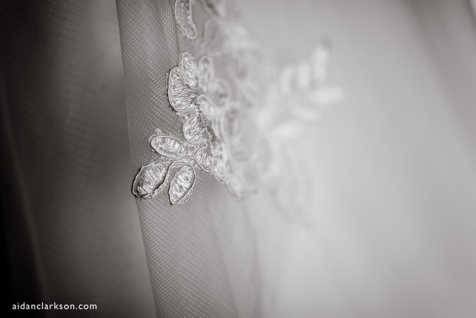 Wedding dress detail photo