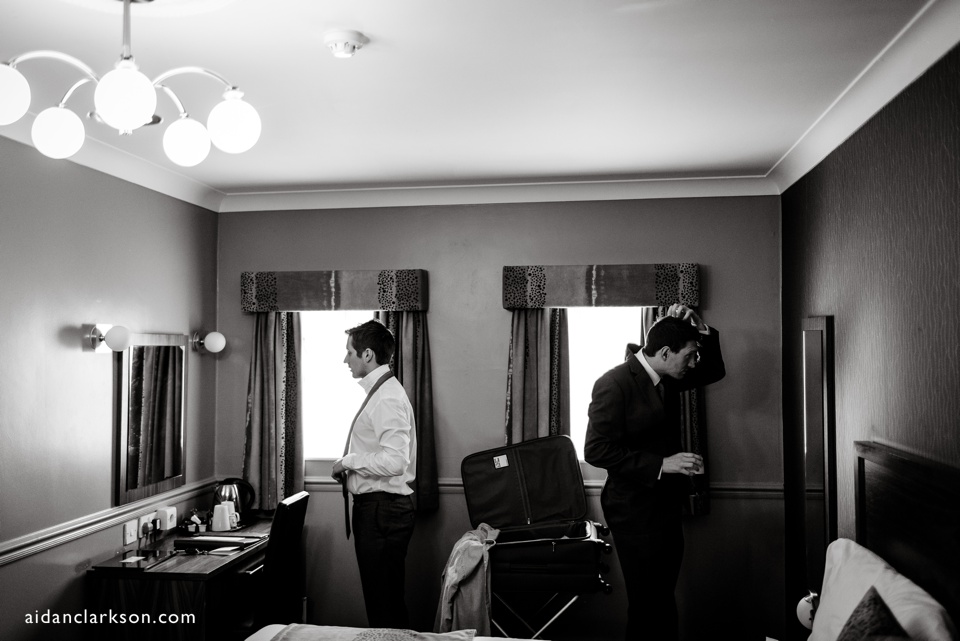 groom preparation photography at the ashbourne hotel