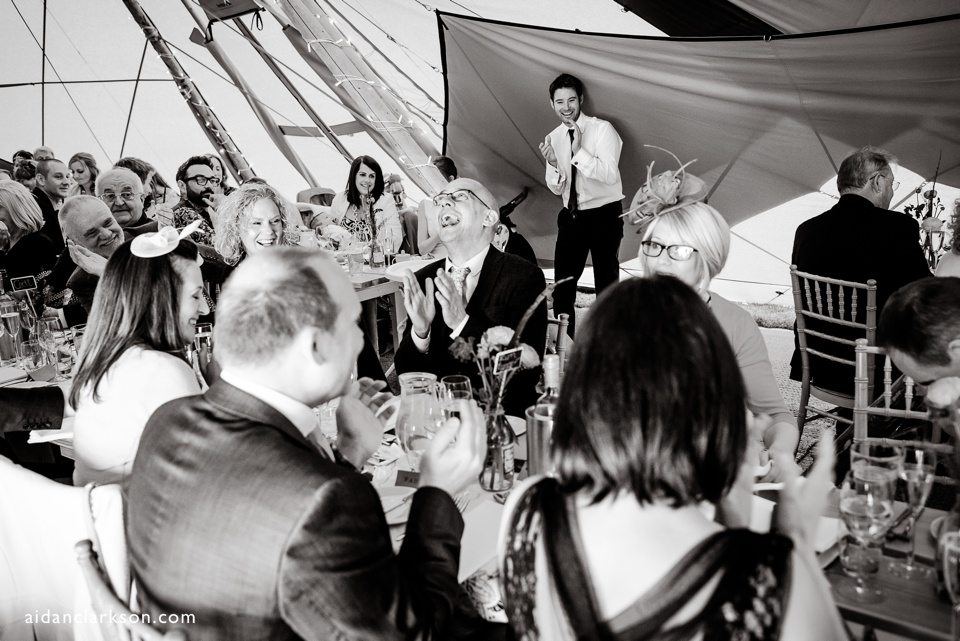wedding speeches in a tipi